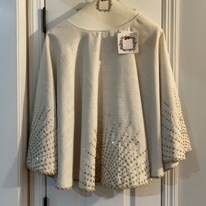 Ivory Tree Skirt with Gold Sequins Ridgefield Home